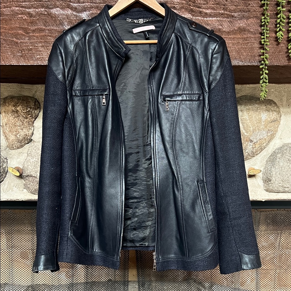 Basler wool and leather coat